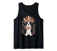 Boho Floral Boston Terrier Tank Top