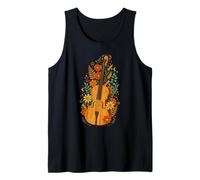Boho Floral Cello Instrument Cellist Tank Top