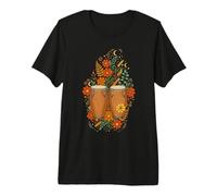 Boho Floral Conga Drums Music Premium T-Shirt