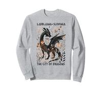Boho Floral Dragon Ljubljana Slovenia City of Dragons Sweatshirt