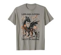 Boho Floral Dragon Ljubljana Slovenia City of Dragons T-Shirt