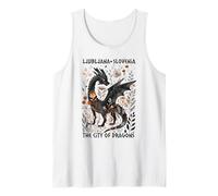 Boho Floral Dragon Ljubljana Slovenia City of Dragons Tank Top