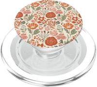 Boho Floral Garden Repeat Wildflower Botanical Line Art PopSockets PopGrip for MagSafe