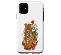 Boho Floral Harp Harpist Case for iPhone 11