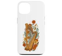 Boho Floral Harp Harpist Case for iPhone 13