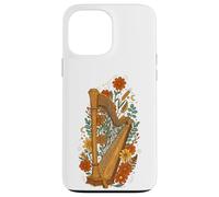 Boho Floral Harp Harpist Case for iPhone 13 Pro Max