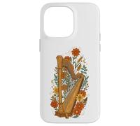 Boho Floral Harp Harpist Case for iPhone 14 Pro Max