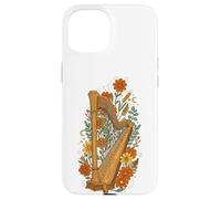 Boho Floral Harp Harpist Case for iPhone 15