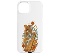 Boho Floral Harp Harpist Case for iPhone 15 Plus