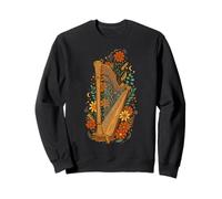 Boho Floral Harp Harpist Sweatshirt