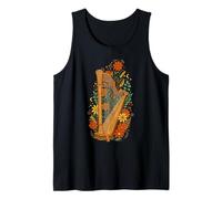 Boho Floral Harp Harpist Tank Top