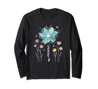 Boho Floral Mama Design Cute Wildflower Mom Graphic Long Sleeve T-Shirt