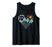 Boho Floral Mountain Flower Heart Faith Can Move Mountains Tank Top