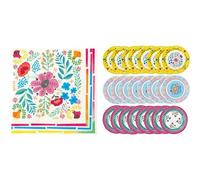 Boho Floral Napkins 50pk & Boho Floral Paper Plates Bundle