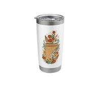 Boho Floral Pan Flute Flautist Stainless Steel Insulated Tumbler