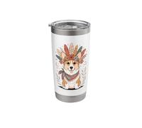 Boho Floral Pembroke Welsh Corgi Corgis Stainless Steel Insulated Tumbler