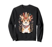 Boho Floral Pembroke Welsh Corgi Corgis Sweatshirt