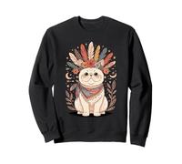 Boho Floral Persian Cat Sweatshirt