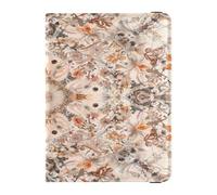 Boho Floral Retro Brown Simple Leather Passport Card Holder Cover Combo for travel Wallet Combo Passport Holder Case for women Lightweight