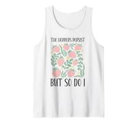 Boho Floral The Horrors Persist But So Do I Resilience Quote Tank Top