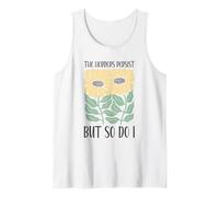 Boho Floral The Horrors Persist But So Do I Resilience Quote Tank Top