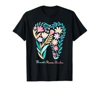 Boho Floral Tooth Flower Dentist Student Dental Assistant T-Shirt