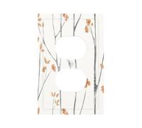 Boho Floral Tree 1 Gang Receptacle Wall Plate Decorative Duplex Outlet Cover Electrical Dual Device Light Switch Plug Socket Faceplate Cover