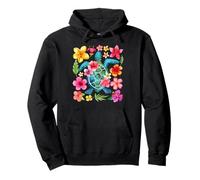 Boho Floral Turtle Save The Sea Turtle Hawaiian Ocean Animal Pullover Hoodie