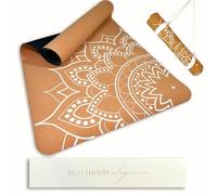 Boho Flow Premium Cork Yoga Mat Non Slip & Sweat Proof | 5mm Thick Extra Large Eco Friendly Cork & Rubber Mat with Carry Strap | Ideal for Hot Yoga & Pilates