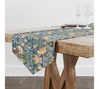 Boho Flower Bird Table Runner,Blue/Red/Green Farmhouse Rectangular Runner,Vintage Chic Table Runner for Holiday Party,Wedding and Indoor Outdoor Dining Table Decor,13"x72"