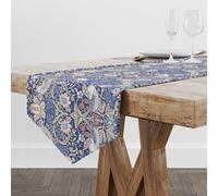 Boho Flower Bird Table Runner,Violet Farmhouse Rectangular Runner,Vintage Chic Table Runner for Holiday Party,Wedding and Indoor Outdoor Dining Table Decor,13"x72"