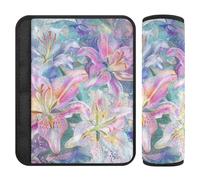 Boho Flower Floral Retro Bright Mystery 2 Pack Child seat Belt Strap Cover Stop seat Belt Cutting into Neck for Truck forro para cinturon de seguridad