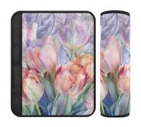 Boho Flower Floral Retro Bright Spring 2 Pack carseat Belt Cover Protects Your Neck and Shoulders for Bag Protector para cinturón de carro