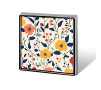 Boho Flower Pattern Unisex Brooches & Pins Square Lightweight Lapel Badge Jewelry for Clothing Shawl Hat