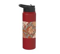 Boho Flowers Botanical Nature Cottagecore Floral Graphic Stainless Steel Insulated Water Bottle