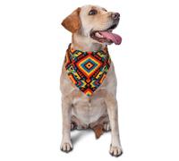 Boho Geometric Print Pet Bandana-Triangle Scarf for Cats Dogs Adjustable