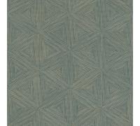 Boho Geometric Textured Wallpaper Blue / Gold Rasch 571271