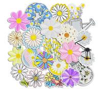 Boho Girly Iron On Patches, Cute Embroidery Applique Patch, DIY Decorative Heat Press Patches for Jeans Jackets Clothing Backpacks Hats (Boho8 20 Pcs)