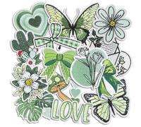 Boho Girly Iron On Patches, Cute Embroidery Applique Patch, DIY Decorative Heat Press Patches for Jeans Jackets Clothing Backpacks Hats (Boho7 16 Pcs)