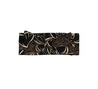 Boho Gold Lotus Flowers Printed bow headband, a fashionable turban headband with elasticity, suitable for newborns and infants