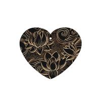 Boho Gold Lotus Flowers Printing 10 Pcs Air Freshener Cards,Car Scented Hanging Sheets Air Freshener Set For Car Decoration