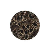 Boho Gold Lotus Flowers Printing 10 Pcs Air Freshener Cards,Car Scented Hanging Sheets Air Freshener Set For Car Decoration