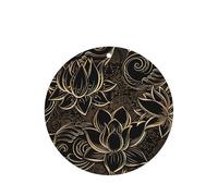 Boho Gold Lotus Flowers Printing 10 Pcs Car Air Freshener Hanging Sheets Scented Hanging Sheets With Rope For Home
