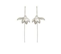 Boho Gold Magnolia Flower Long Rose Petal Earrings,Flower Daisy Floral Drop Dangle Statement Earrings,Bohemian Fower Earrings for Women Teen Girls, Alloy Steel, alloy