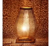 Boho Gold Metal Table Lamp Oriental Handmade 37cm Marrakesch Orient Interior