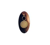 Boho Gold Round Dangle Earrings for Women Simple Circle Geometric Drop Earrings Hollow Statement Earring Christmas Jewelry Accessories, Zinc, No Gemstone