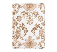 Boho Golden Pattern Leather passport holder for travel for travel Vaccine Case Protector Cover Badge ID Vaccine Card Holder Wallet for women Ultra Slim, boho golden pattern, One Size