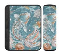 Boho Goldfish Retro Florals 2 Pack Seatbelt Cushion More Comfort Driving for Sedan funda para cinturón de carro
