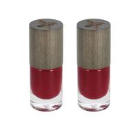 BOHO GREEN | Nail Polish 55 The Red One | Pack of 2 | 6-Day Long-Lasting Shine | Up to 85% Naturally Derived Formula | Vegan & Cruelty Free | Strengthens & Protects Nails | 2 x 5 ml