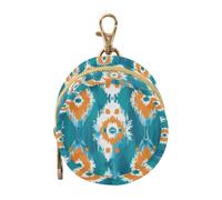 Boho Green Orange Baby Boy Pacifier Case Portable Change Purse Key Holder, Travel Accessories
